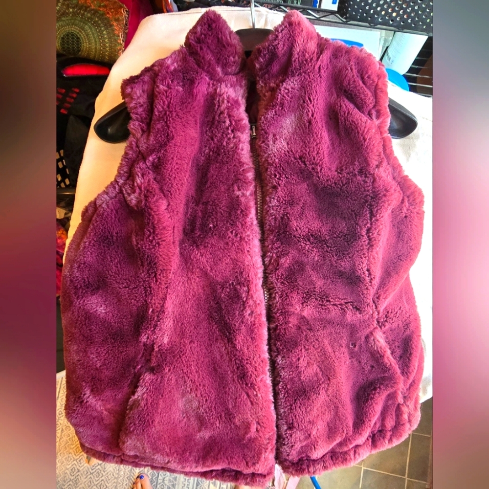 Reversible Nicole Miller Faux Fur Vest